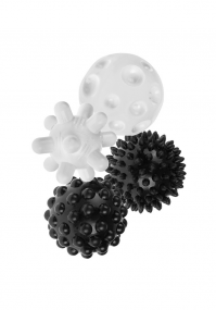 Black and white sensory balls Tullo 4 pcs